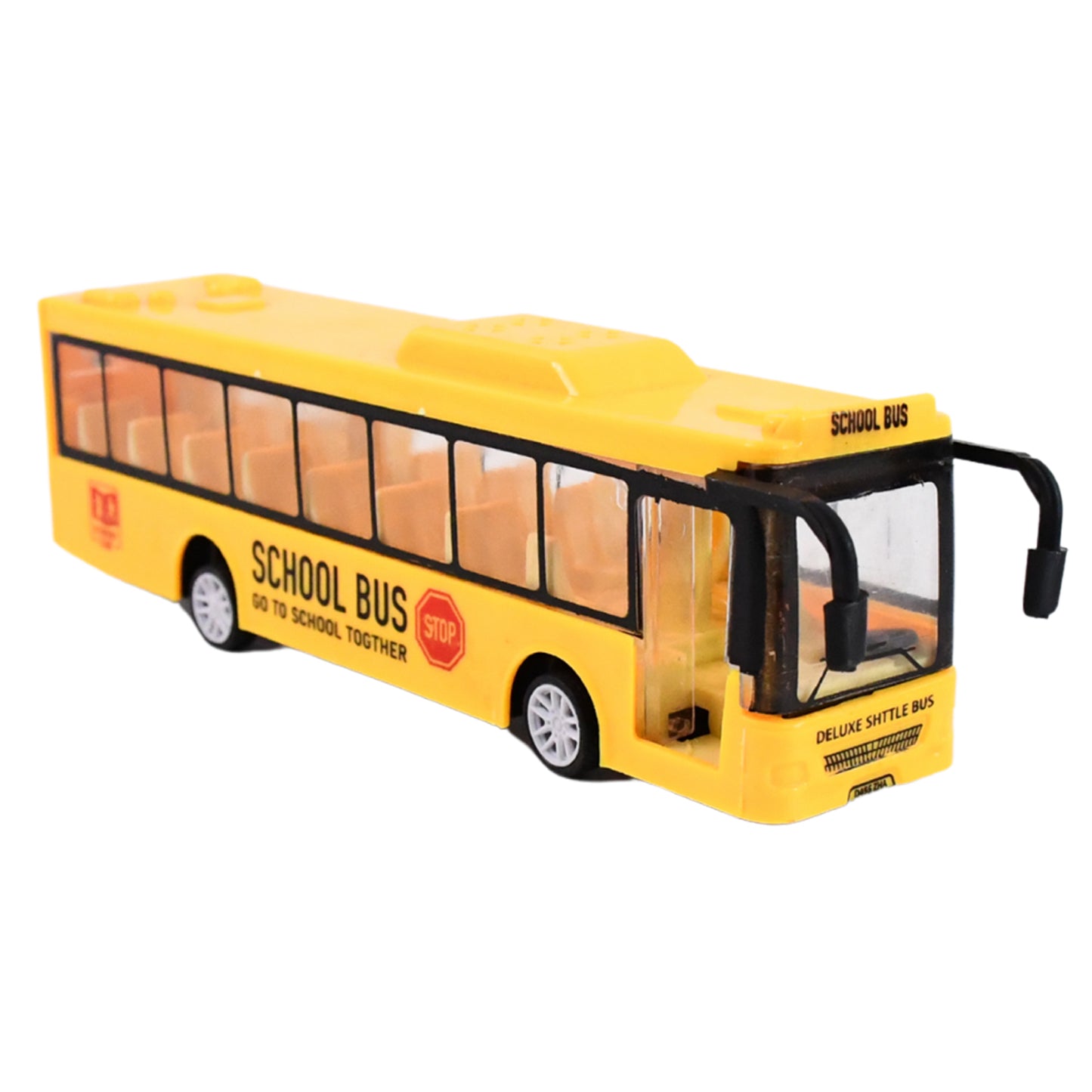 Inertia Bus Toys High Simulation Yellow Fine Details Mini Bus Model Car Toys Prizes For Gift Collections