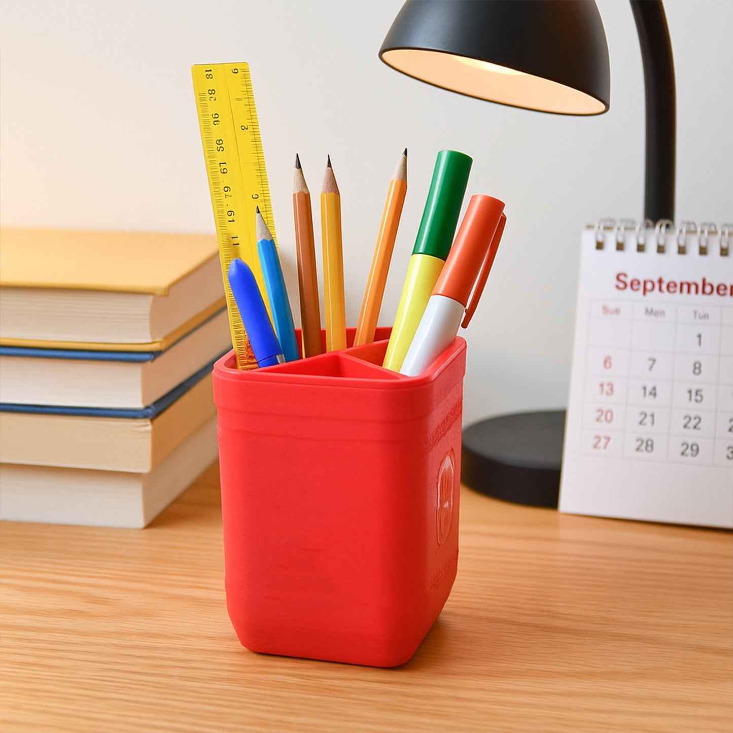 Officemate Pen Stand Tri-section Desk Organizer Stationery Pens Office Supplies