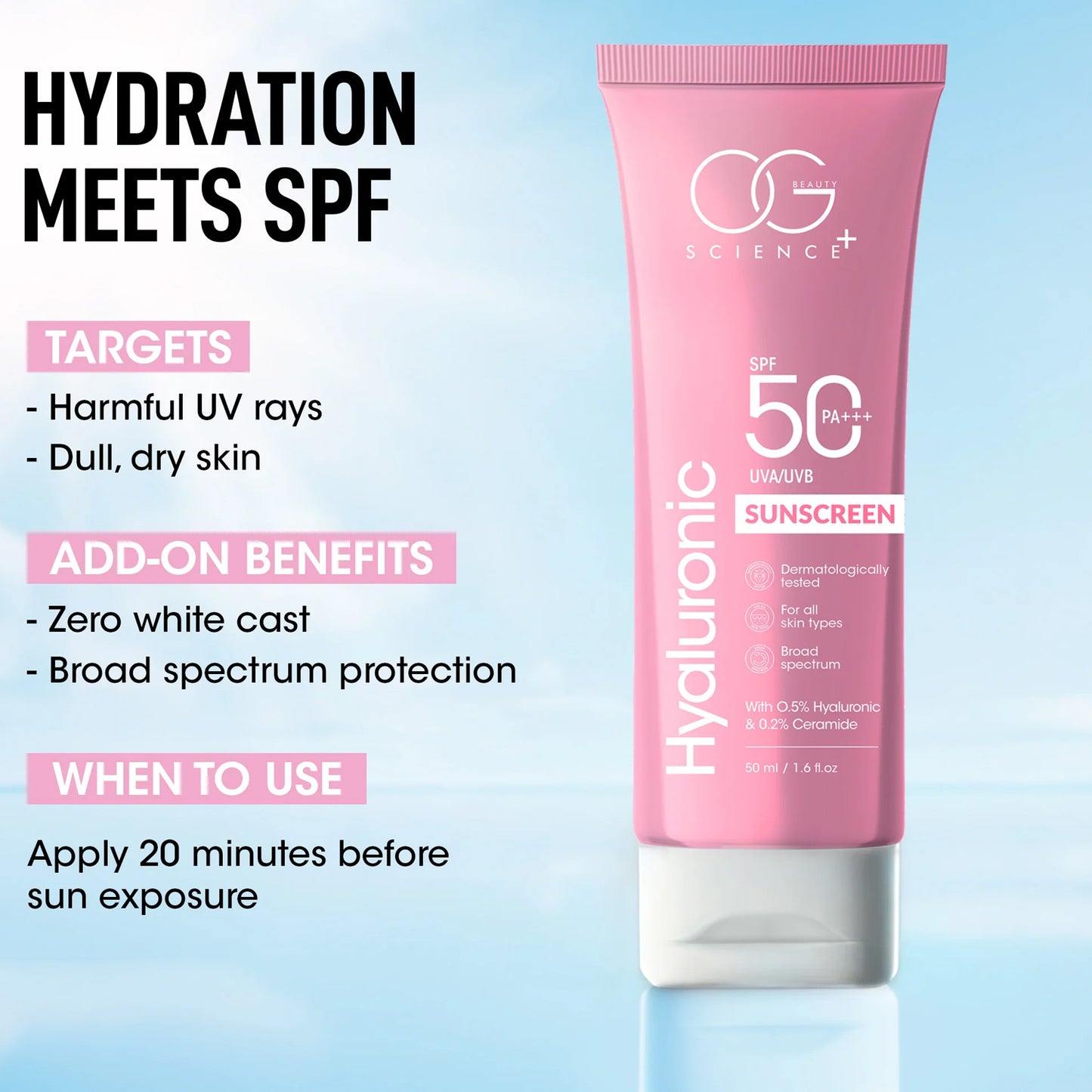 Og Beauty Science Hyaluronic Sunscreen (50ml 1 Pc)