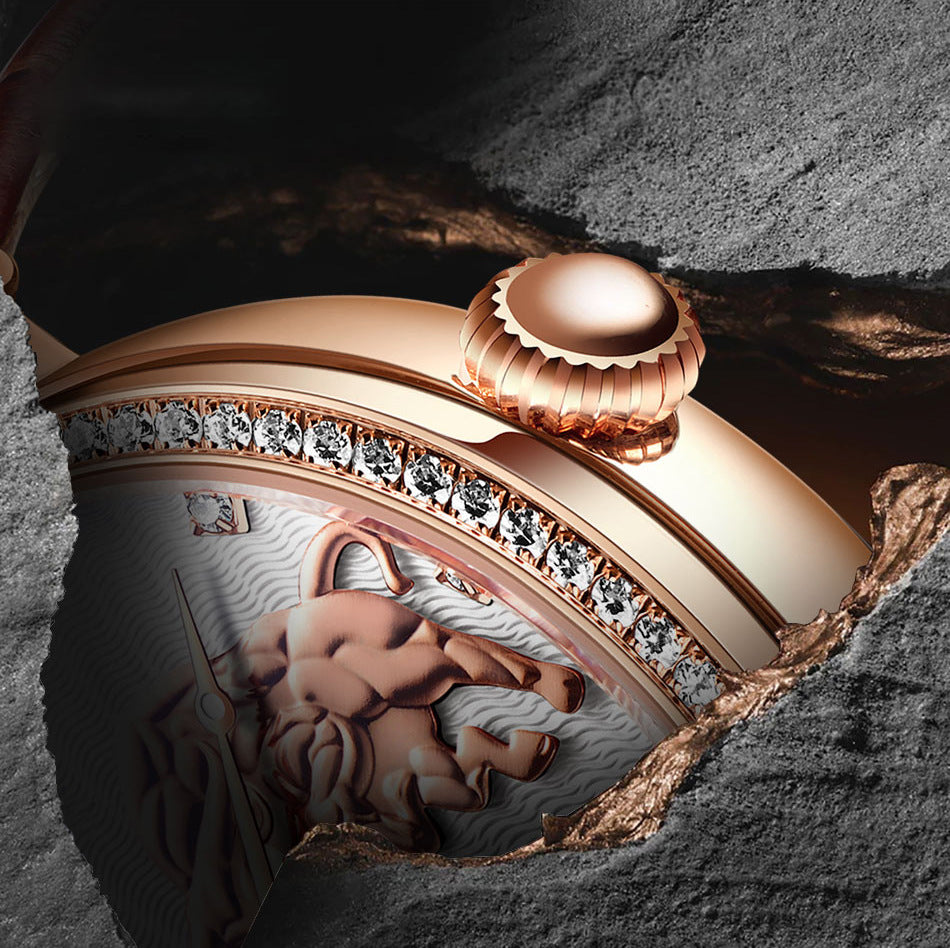 Diamond-embedded Commemorative Waterproof Famous Mechanical Watch