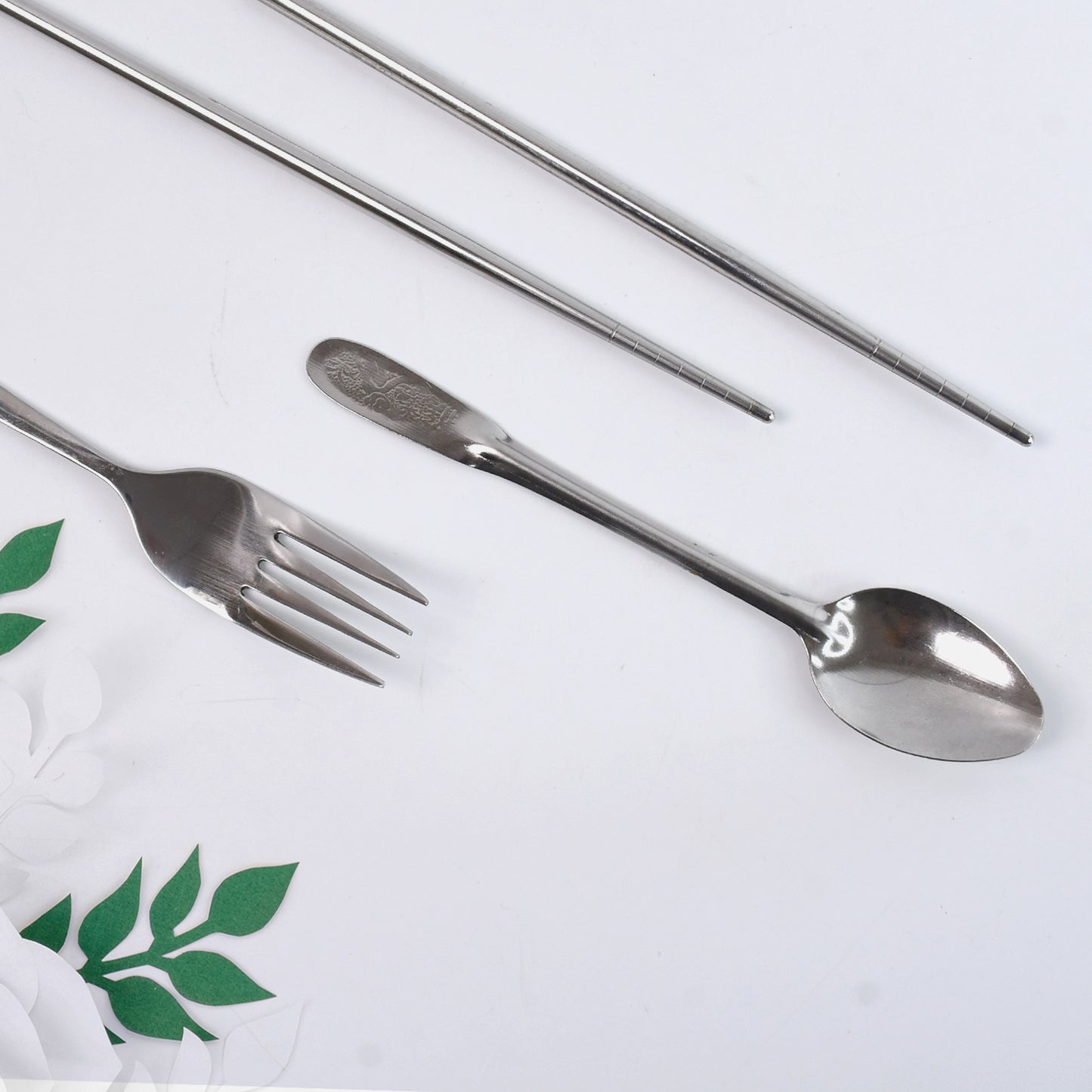 Portable Utensils Travel Camping Cutlery Set 4 Pc With Case