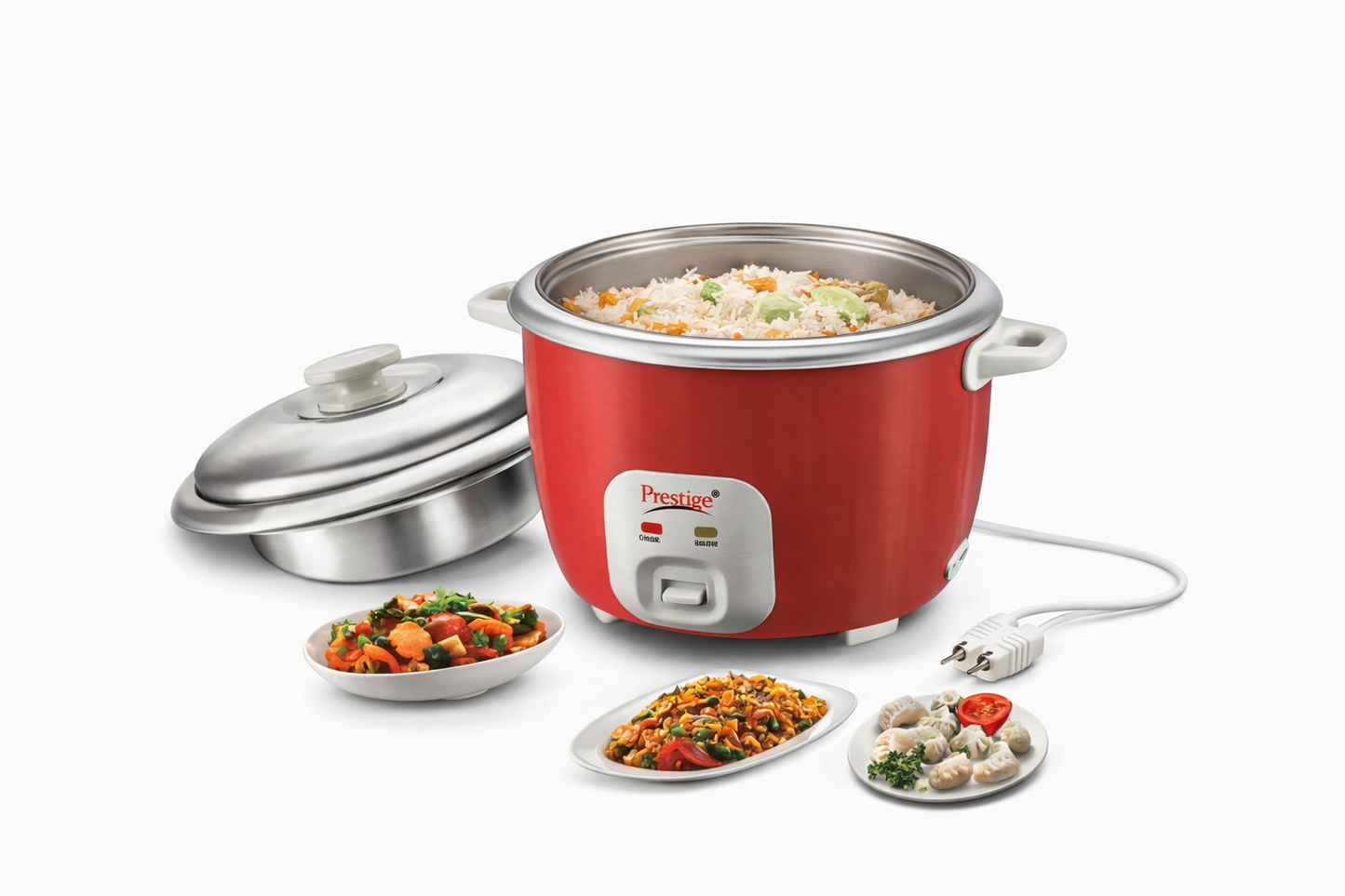 Prestige Delight Electric Rice Cooker 1.8L | Stainless Steel Inner Pot with Keep Warm Function