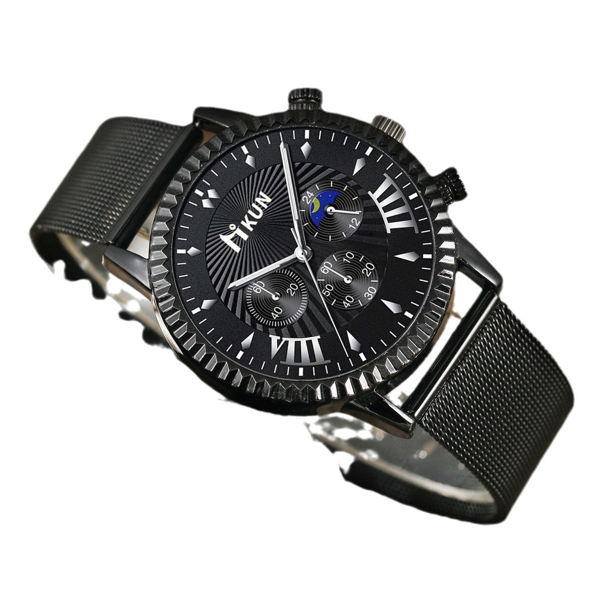 Luxury Men's Stainless Steel Sports Watch & Bracelet Set
