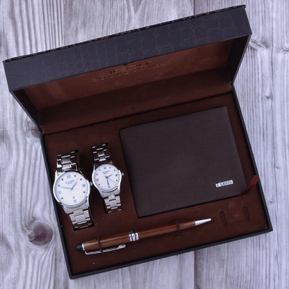 Men’s Analog Quartz Watch PU Leather Strap | Stylish Waterproof Wrist Watch with Stainless Steel Buckle