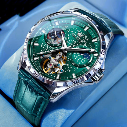Fashion Starry Sky Mechanical Business Hollow Waterproof Watch
