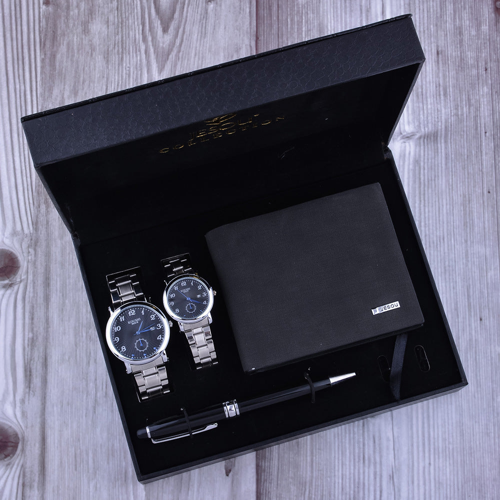 Men’s Analog Quartz Watch PU Leather Strap | Stylish Waterproof Wrist Watch with Stainless Steel Buckle