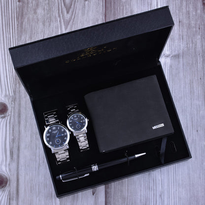 Men’s Analog Quartz Watch PU Leather Strap | Stylish Waterproof Wrist Watch with Stainless Steel Buckle