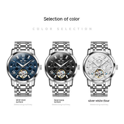 Multi-functional Fashion Mechanical Business Classic Steel Belt Waterproof Men's Watch