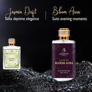 Jasmin Drift & Bloom Aura Long Lasting Fragrance Perfume Combo