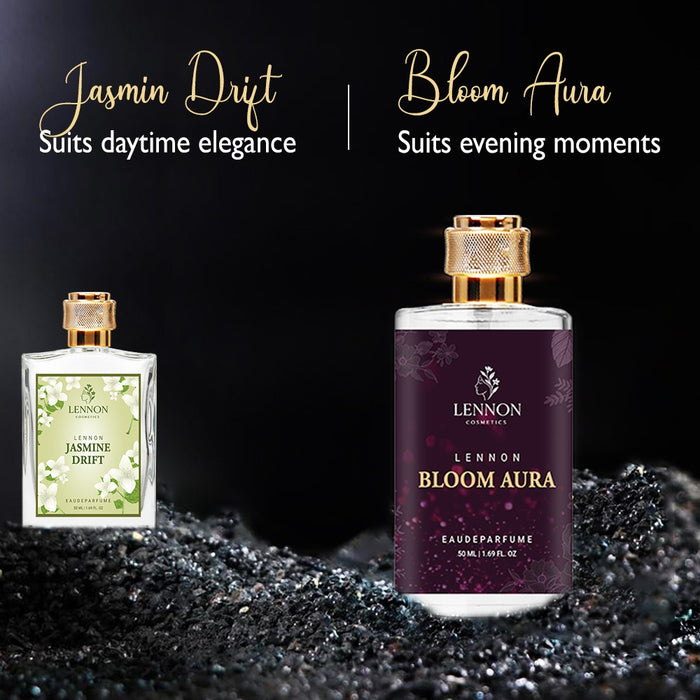 Jasmin Drift & Bloom Aura Long Lasting Fragrance Perfume Combo
