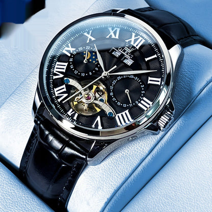 Automatic Mechanical Business Simplicity Double Calendar Men's Watch