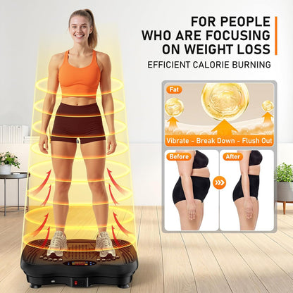 Full Body Fitness Platform with Lymphatic Vibrating Plates
