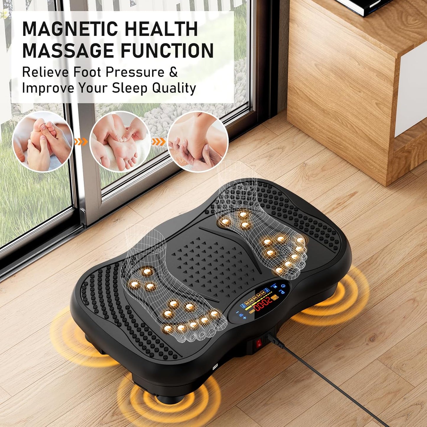 Full Body Fitness Platform with Lymphatic Vibrating Plates