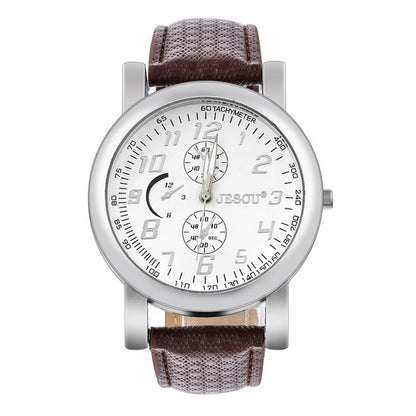 Men’s Quartz Watch Gift Set | Stylish Analog Wrist Watch with Leather Strap | Perfect Gift for Men
