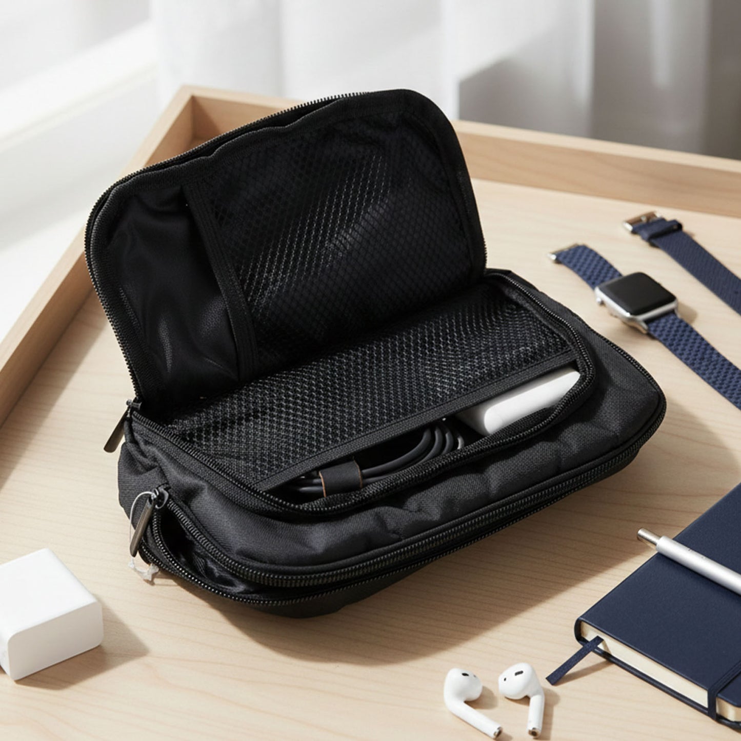 Small Electronics Accessories Organizer Pouch (1 Pc)