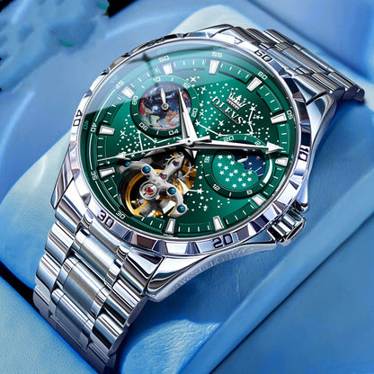 Fashion Starry Sky Mechanical Business Hollow Waterproof Watch