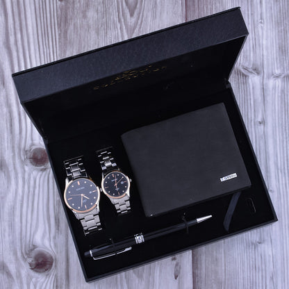 Men’s Analog Quartz Watch PU Leather Strap | Stylish Waterproof Wrist Watch with Stainless Steel Buckle