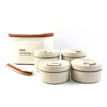 Bento Style Lunch Box Set With Multiple Containers  Carry Bag
