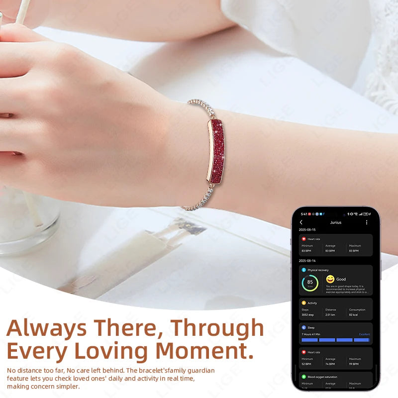 Women's Fashionable Smart Health & Fitness Tracker Bracelet