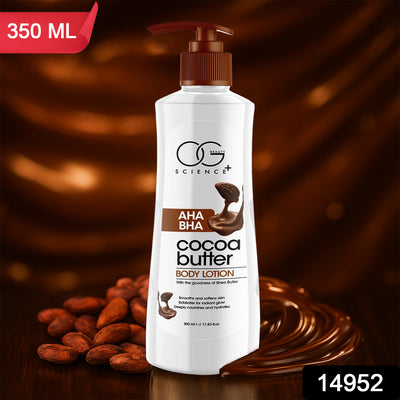 OG Beauty Science+ Cocoa Butter Body Lotion with AHA & BHA – 350ml