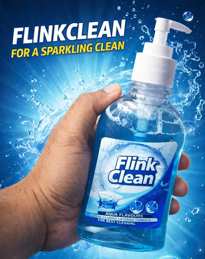 Flink Clean Aqua Fresh Handwash Gel 250ml | Antibacterial Liquid Hand Wash | Gentle & Refreshing Formula