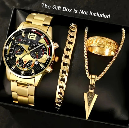 Men's Temperament Business Watch All-match Cross Steel Belt