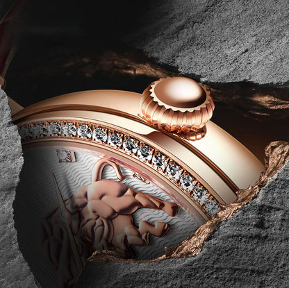 Diamond-embedded Commemorative Waterproof Famous Mechanical Watch