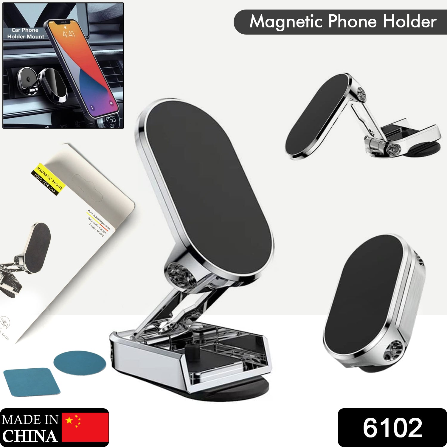 360 degree rotating magnetic car phone holder dashboard mount